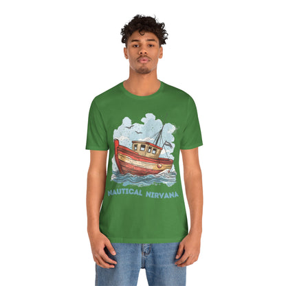 Aqua Blue Water Canal Boat T Shirt - UK