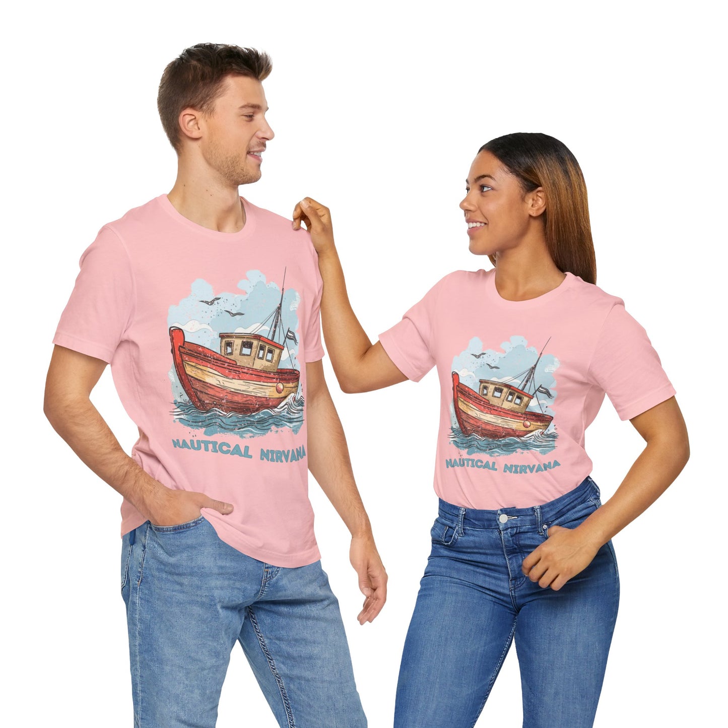 Aqua Blue Water Canal Boat T Shirt - US