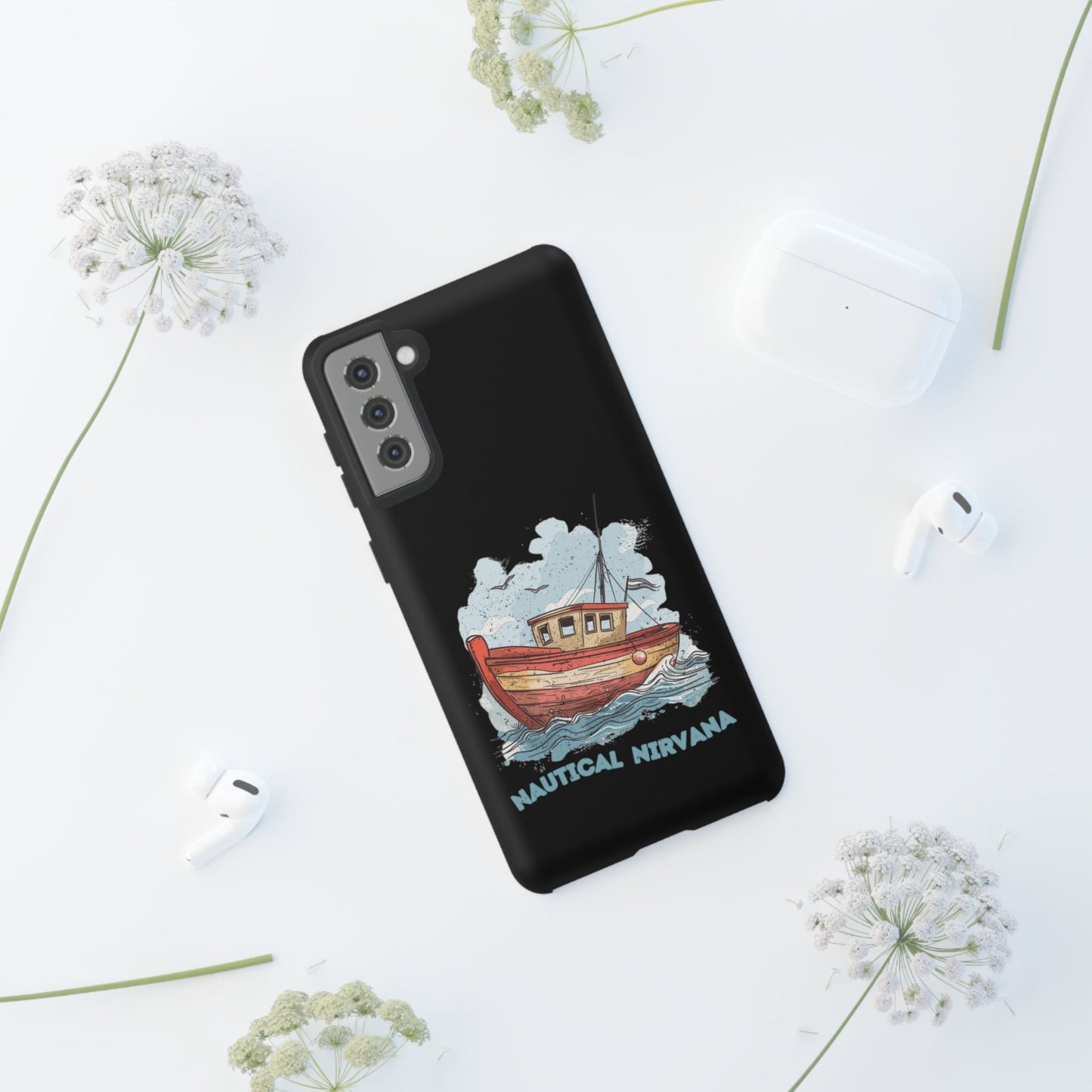 Aqua Blue Water Canal Boat Phone Case iPhone Pixel Samsung