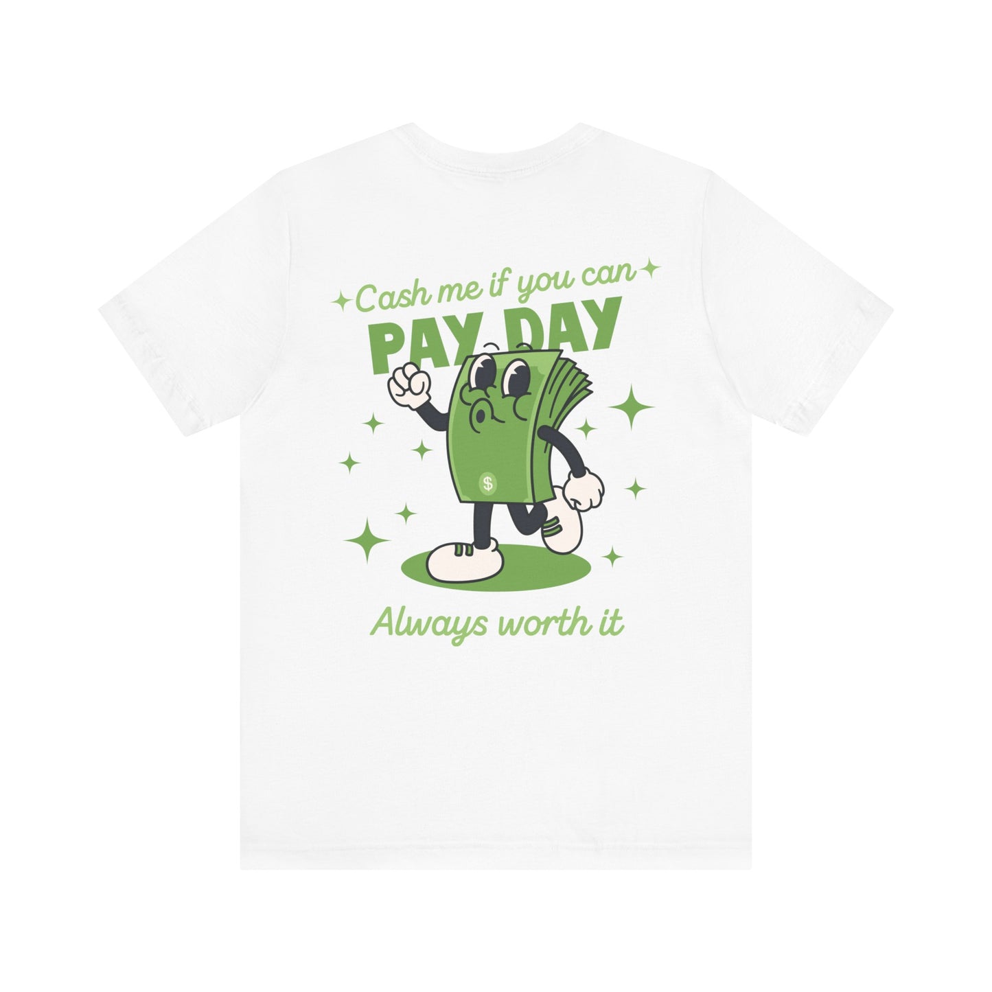 Retro Salary Finance Pay Day Today Funny Cartoon Character T Shirt - UK