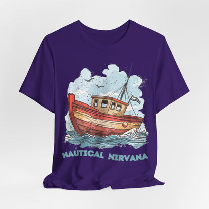 Aqua Blue Water Canal Boat T Shirt - US