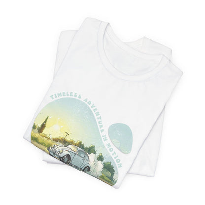 Cyan And White Volkswagen Beetle Cars T Shirt - UK