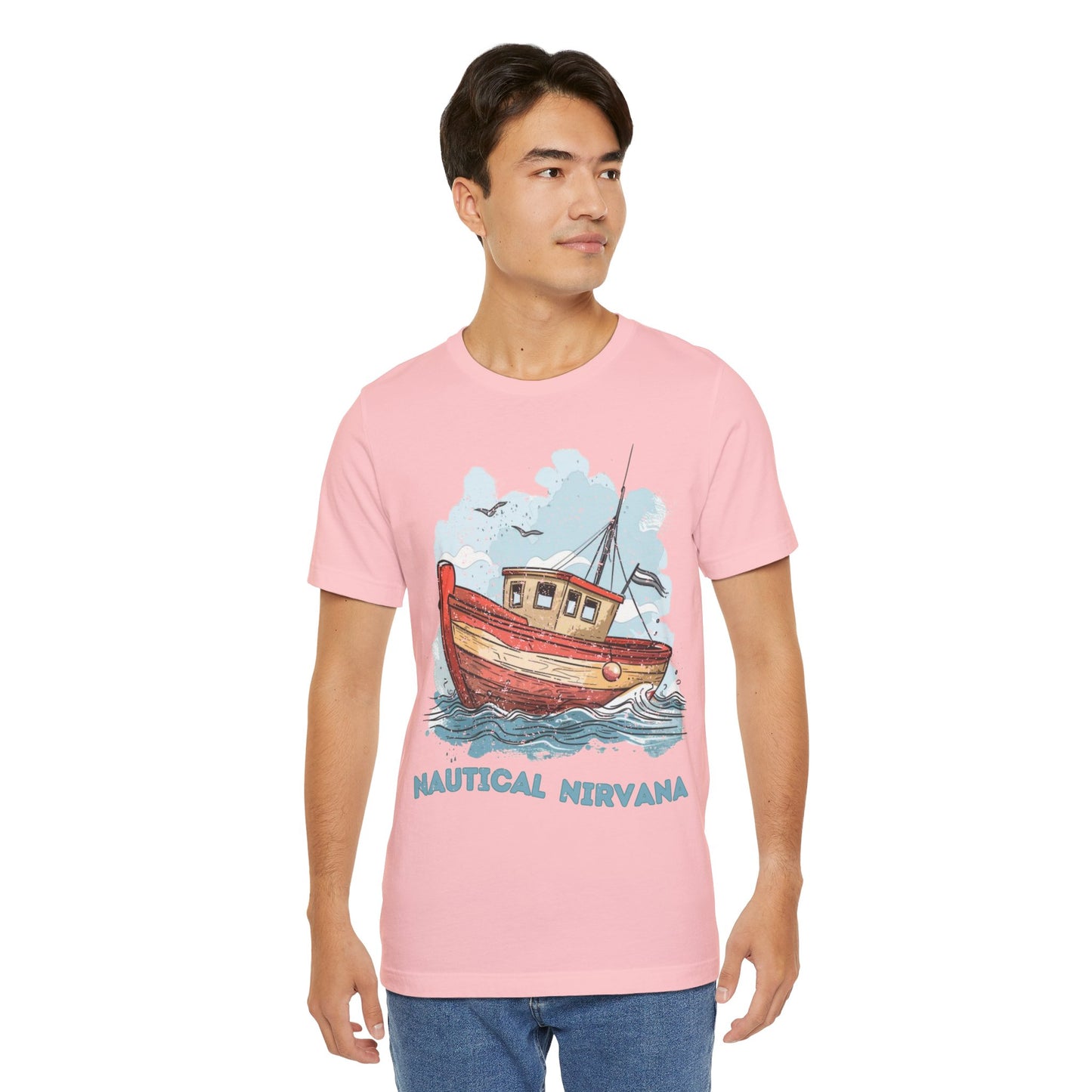 Aqua Blue Water Canal Boat T Shirt - US