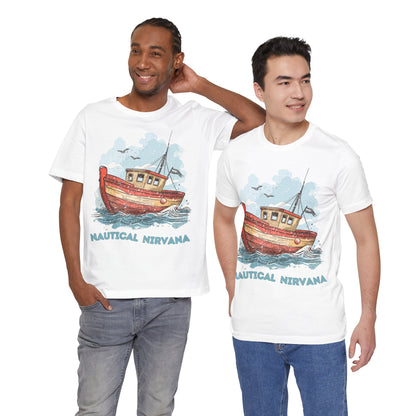 Aqua Blue Water Canal Boat T Shirt - UK