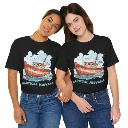 Aqua Blue Water Canal Boat T Shirt - UK