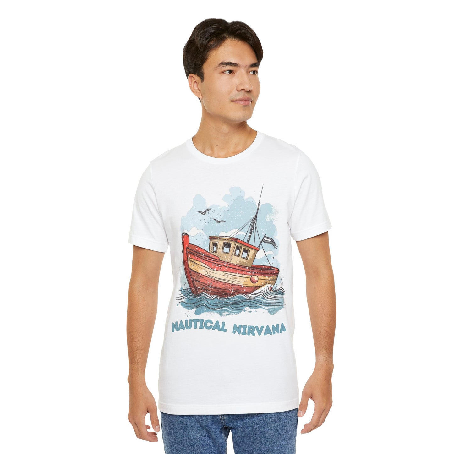 Aqua Blue Water Canal Boat T Shirt - US