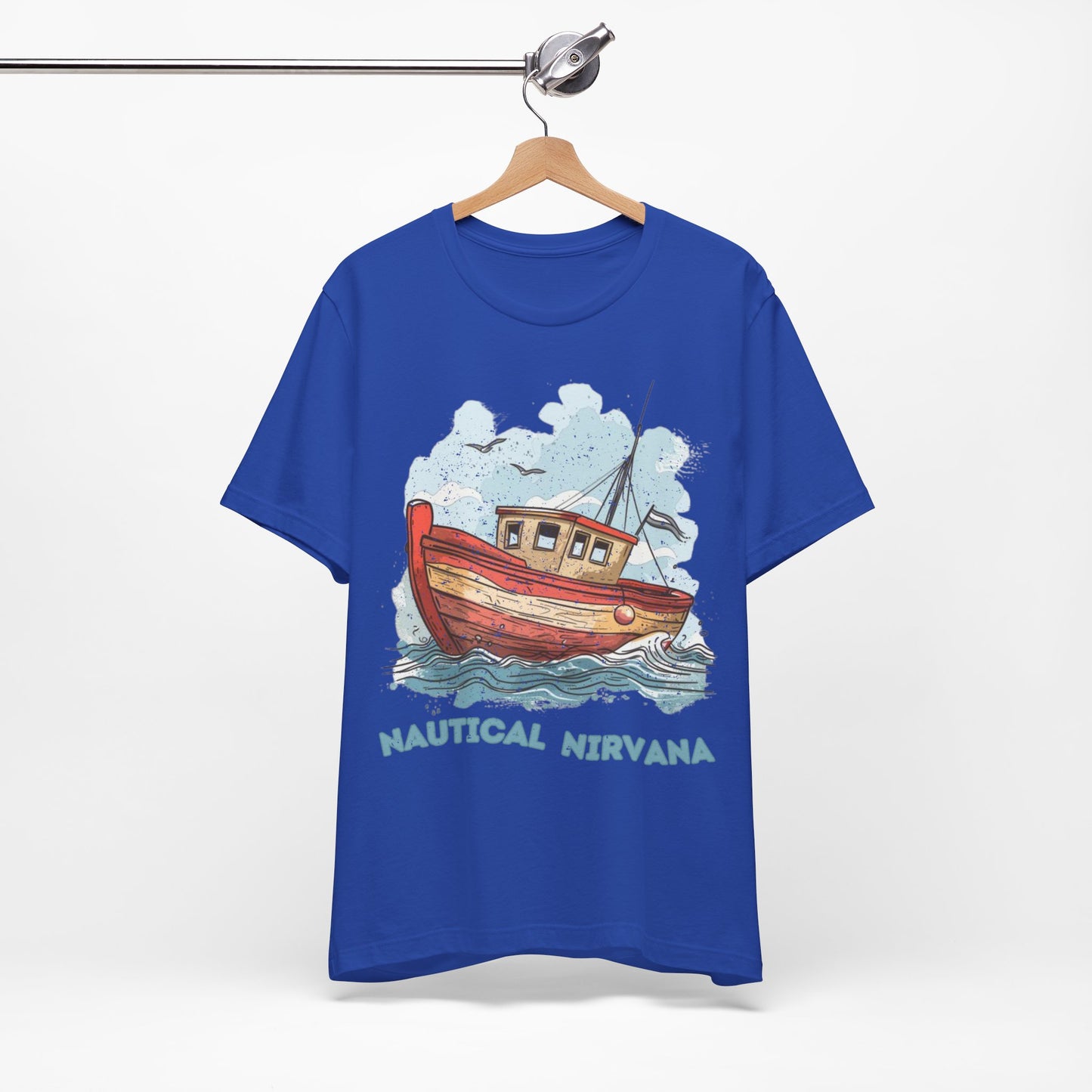 Aqua Blue Water Canal Boat T Shirt - UK