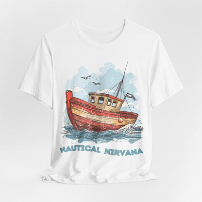 Aqua Blue Water Canal Boat T Shirt - UK