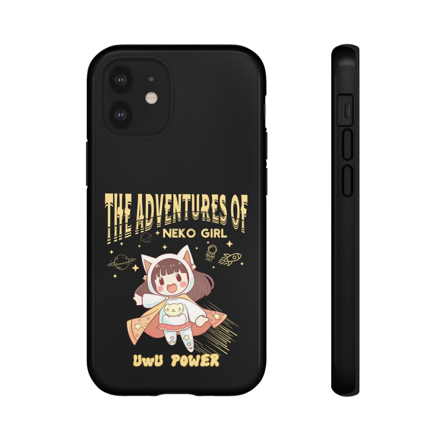 Cartoon Hero Anime Cat Meme Girl Phone Case, iPhone, Pixel, Samsung