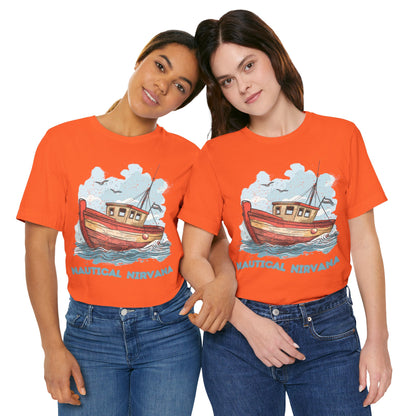 Aqua Blue Water Canal Boat T Shirt - UK