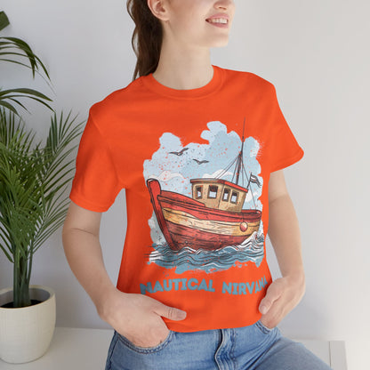 Aqua Blue Water Canal Boat T Shirt - US