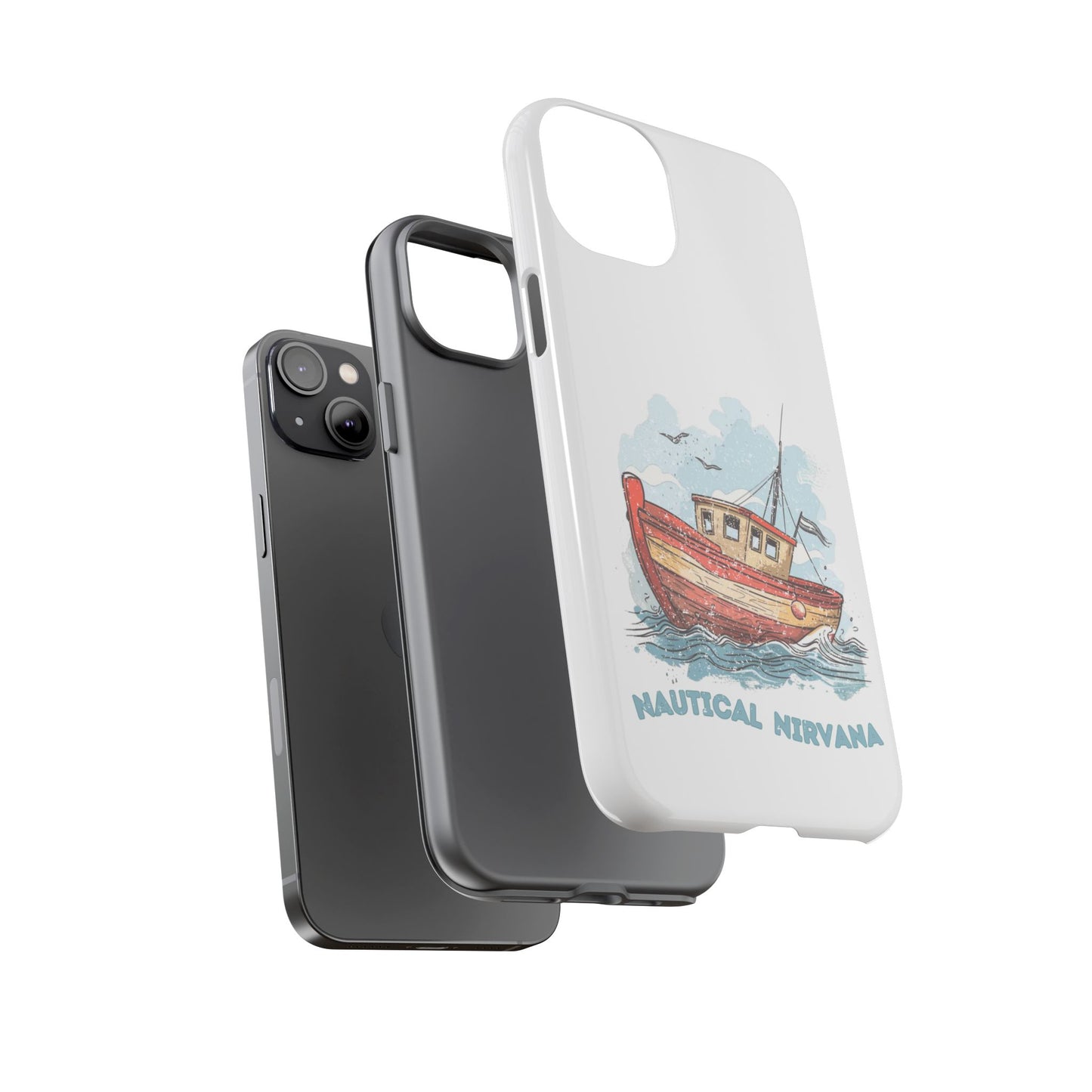 Aqua Blue Water Canal Boat White Phone Case iPhone Pixel Samsung