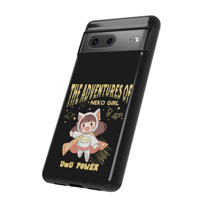 Cartoon Hero Anime Cat Meme Girl Phone Case, iPhone, Pixel, Samsung