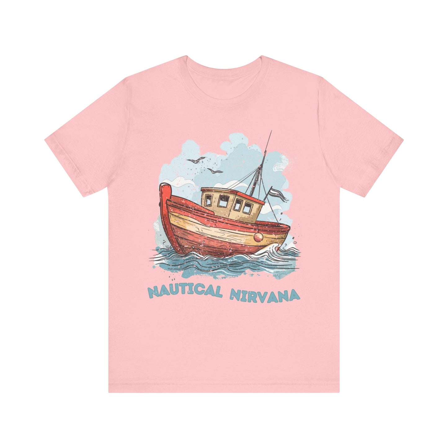 Aqua Blue Water Canal Boat T Shirt - US