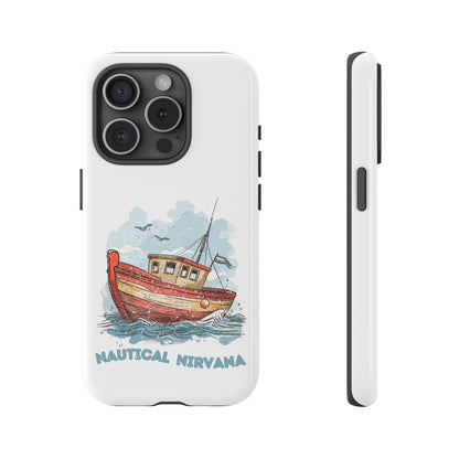 Aqua Blue Water Canal Boat White Phone Case iPhone Pixel Samsung