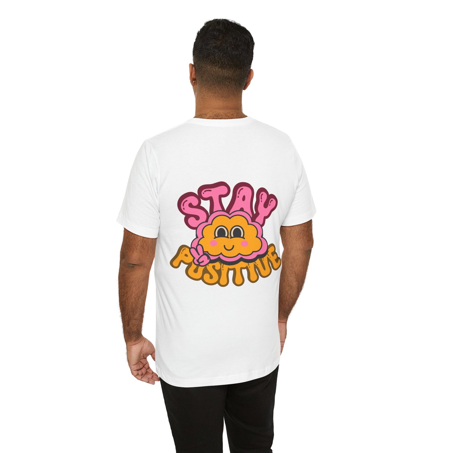 Stay Positive Motivational Quote About Life Retro T Shirt - UK