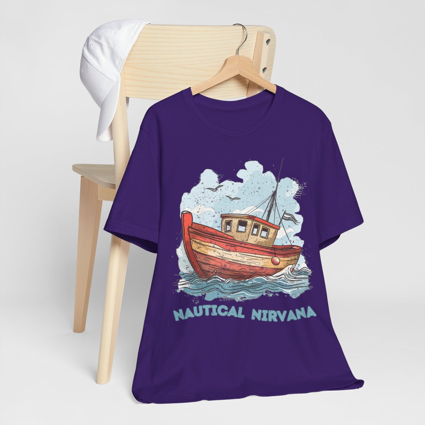 Aqua Blue Water Canal Boat T Shirt - UK