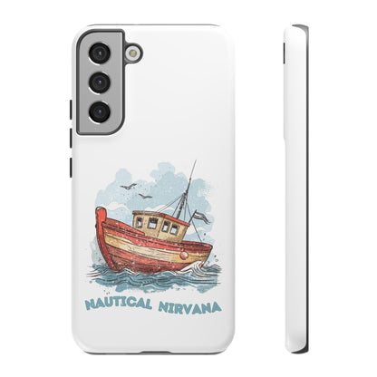 Aqua Blue Water Canal Boat White Phone Case iPhone Pixel Samsung