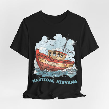 Aqua Blue Water Canal Boat T Shirt - US