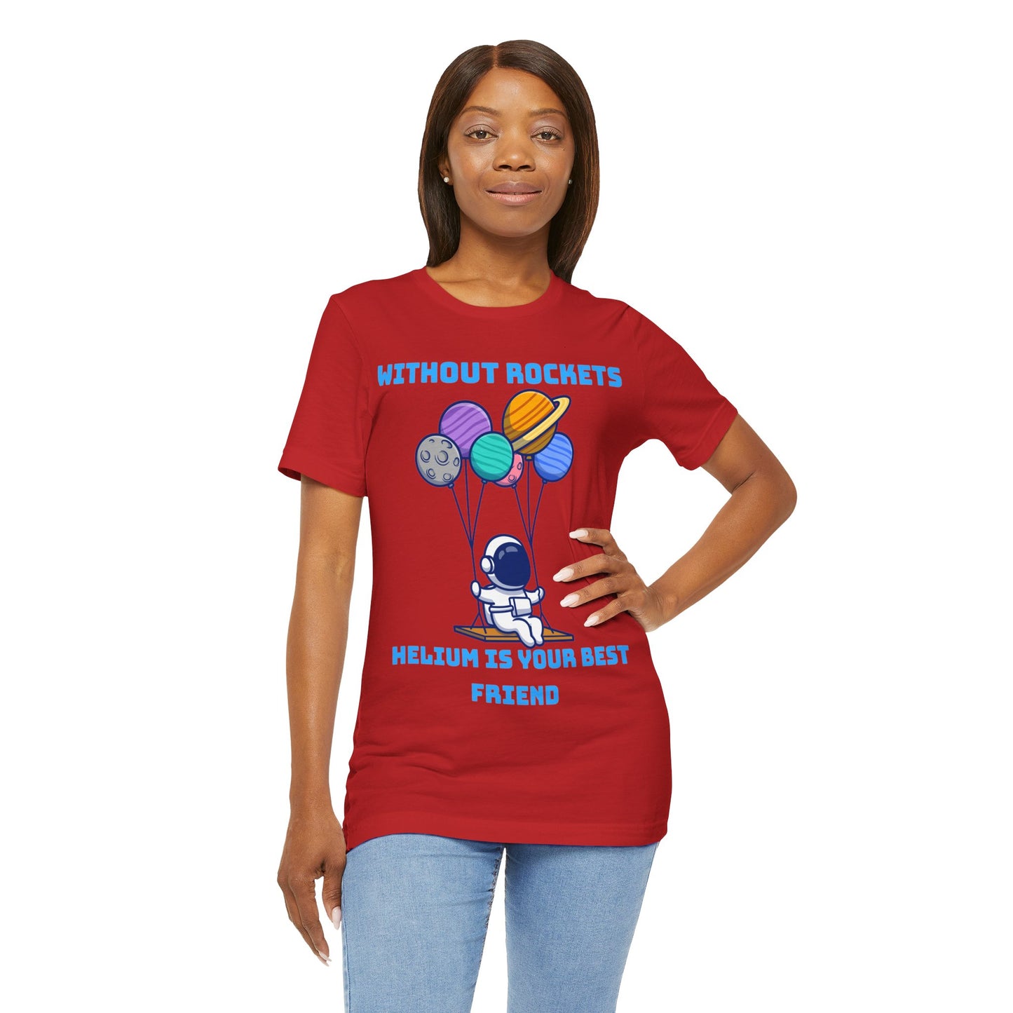 Funny Science Balloon Meme Astronaut Rocket T Shirt - UK