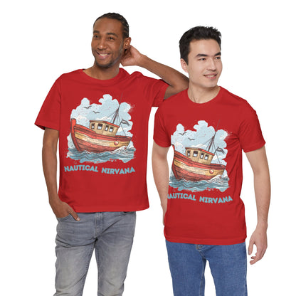 Aqua Blue Water Canal Boat T Shirt - UK