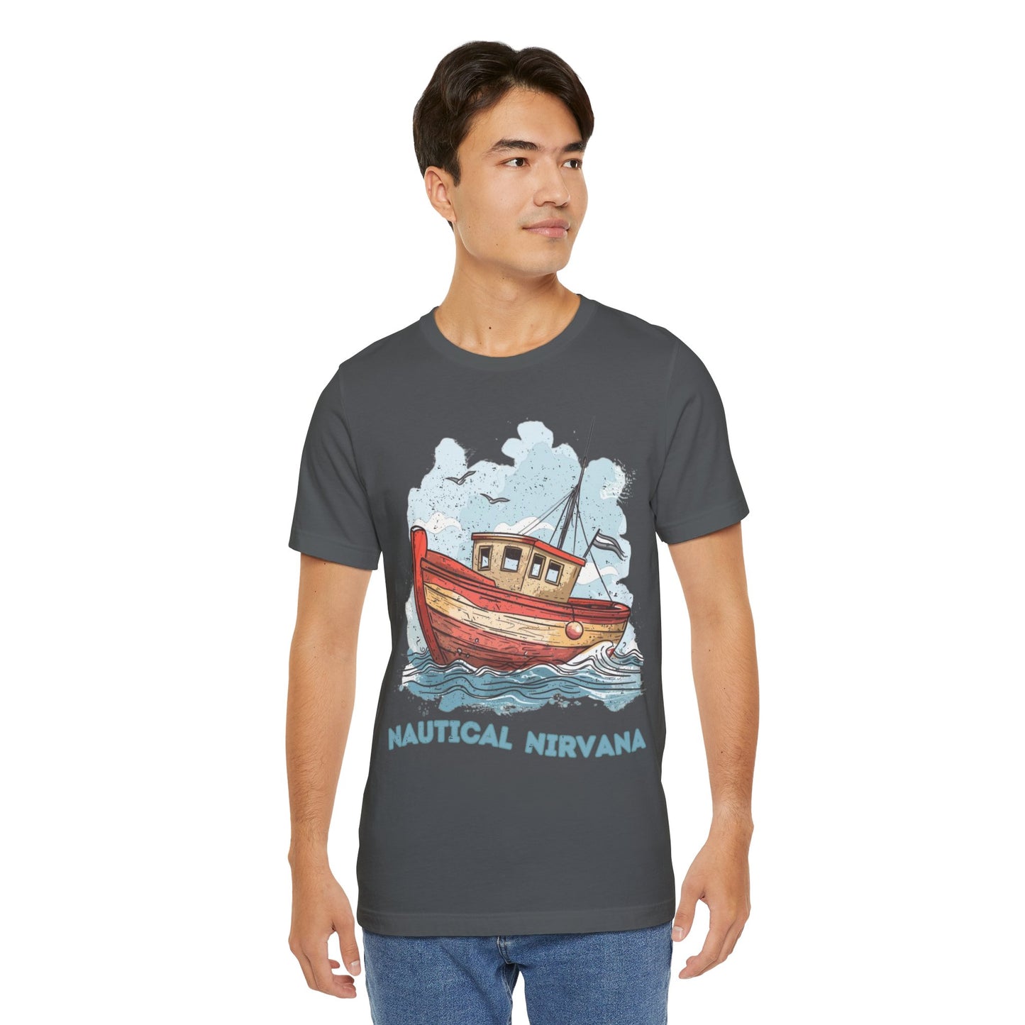 Aqua Blue Water Canal Boat T Shirt - UK