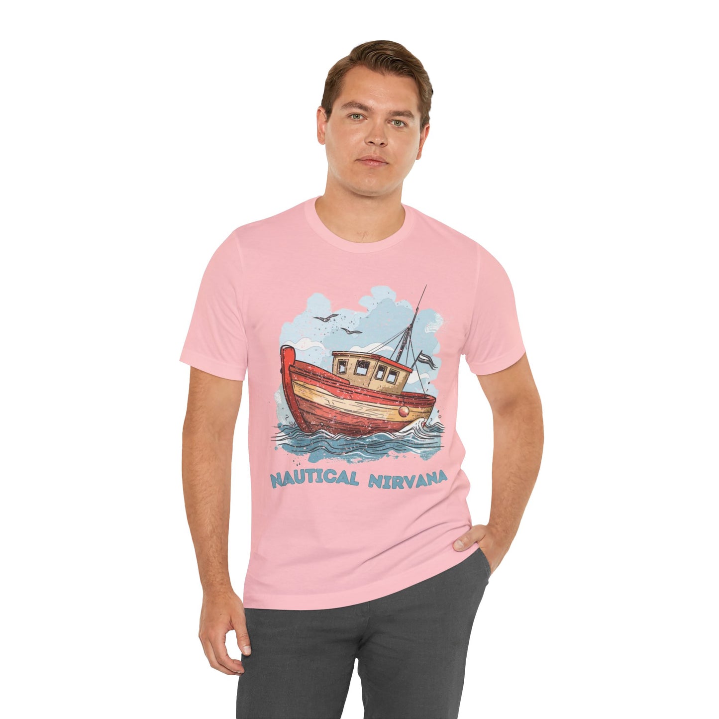 Aqua Blue Water Canal Boat T Shirt - US