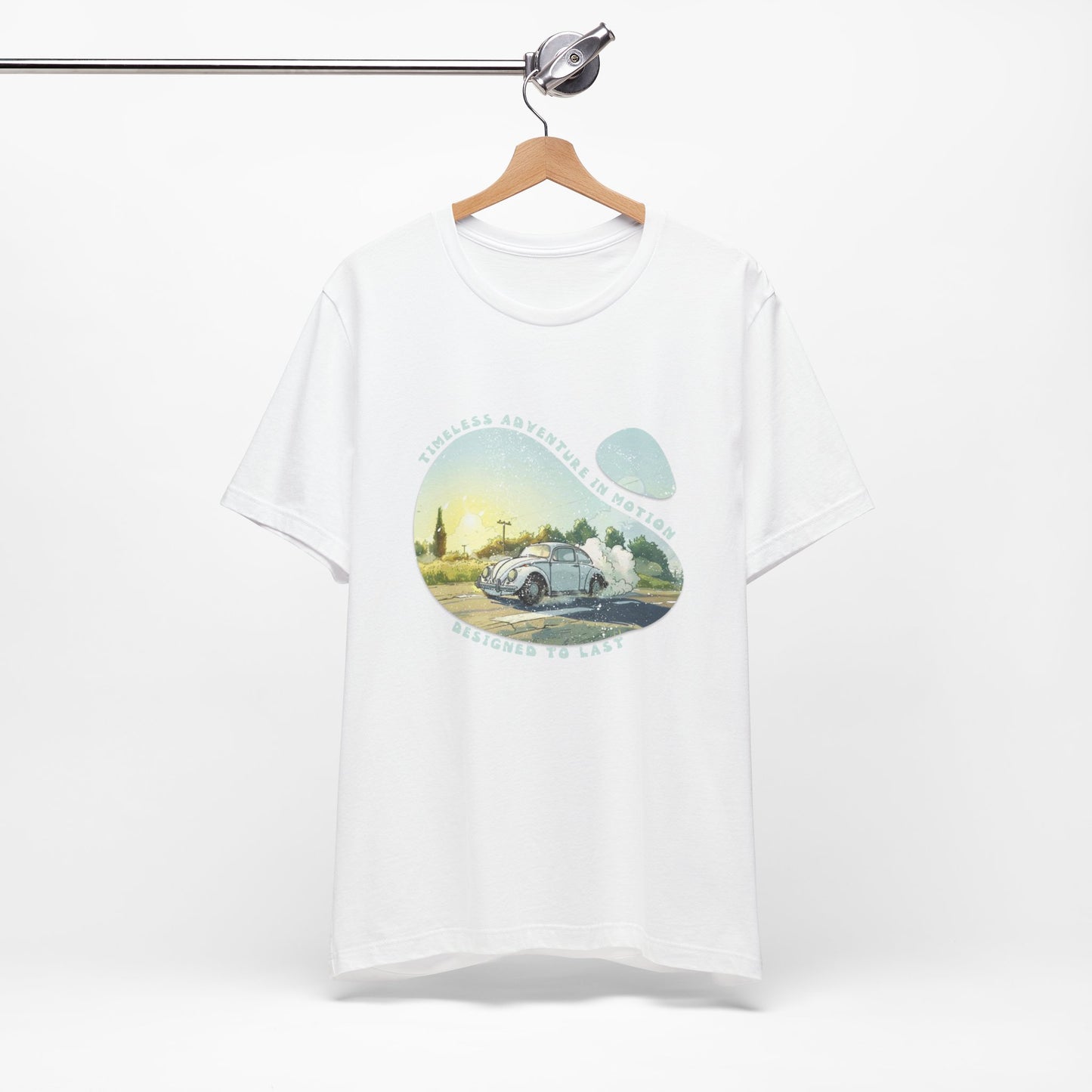 Cyan And White Volkswagen Beetle Cars T Shirt - UK