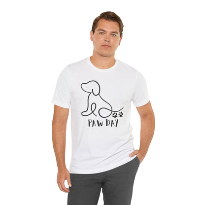 Cute Pet Dog Black Print T Shirt - US