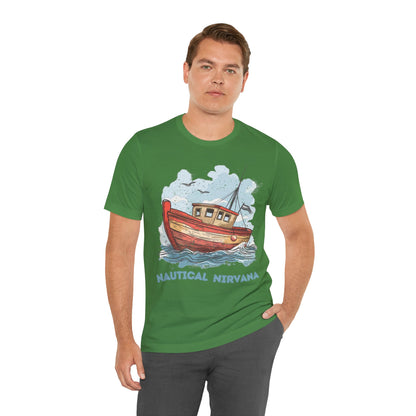 Aqua Blue Water Canal Boat T Shirt - UK