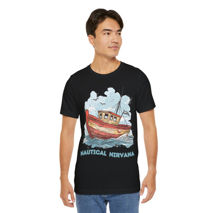 Aqua Blue Water Canal Boat T Shirt - UK