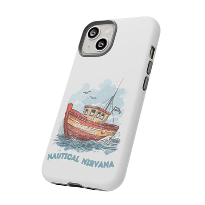 Aqua Blue Water Canal Boat White Phone Case iPhone Pixel Samsung