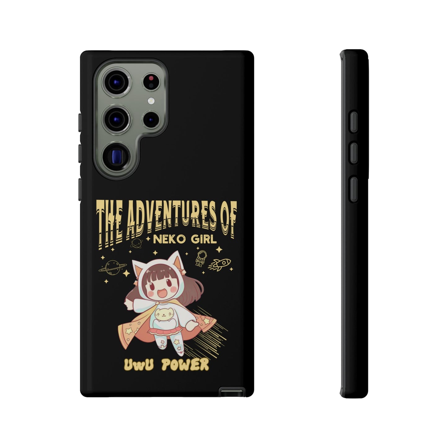 Cartoon Hero Anime Cat Meme Girl Phone Case, iPhone, Pixel, Samsung