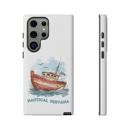 Aqua Blue Water Canal Boat White Phone Case iPhone Pixel Samsung