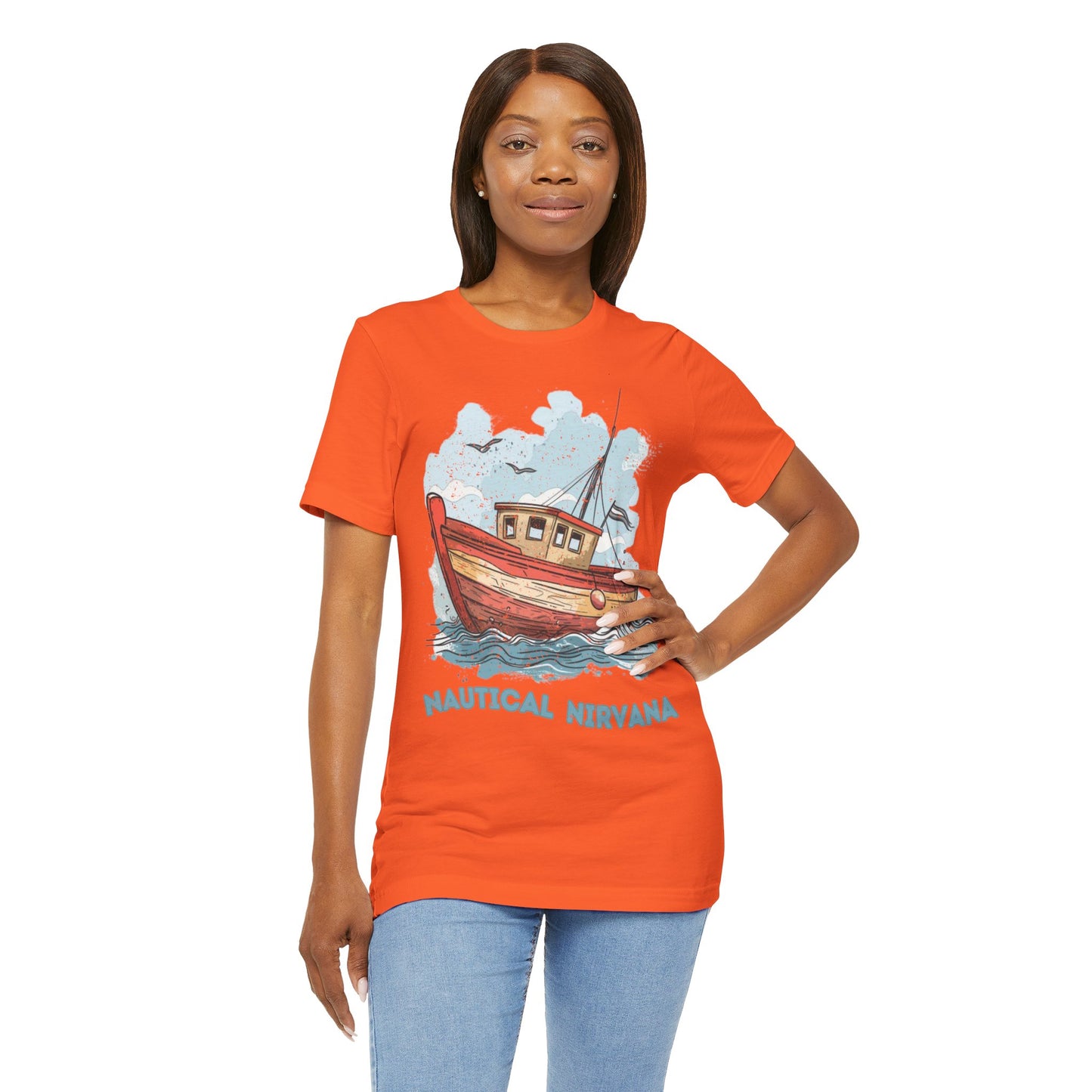 Aqua Blue Water Canal Boat T Shirt - US