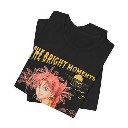 Cute Summer Beach Anime Smiling Woman T Shirt - US