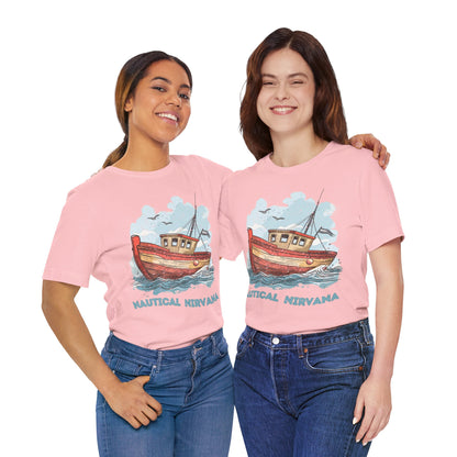 Aqua Blue Water Canal Boat T Shirt - US