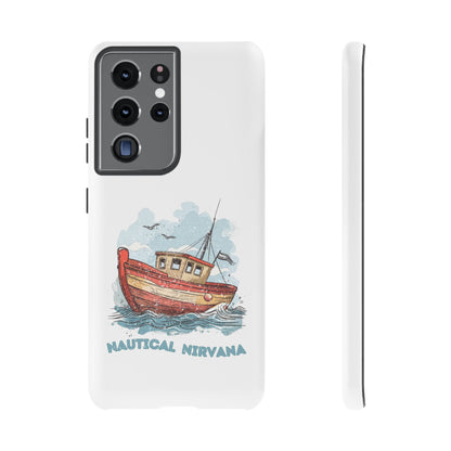 Aqua Blue Water Canal Boat White Phone Case iPhone Pixel Samsung