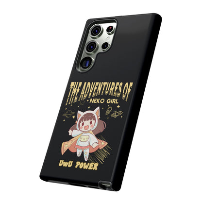 Cartoon Hero Anime Cat Meme Girl Phone Case, iPhone, Pixel, Samsung