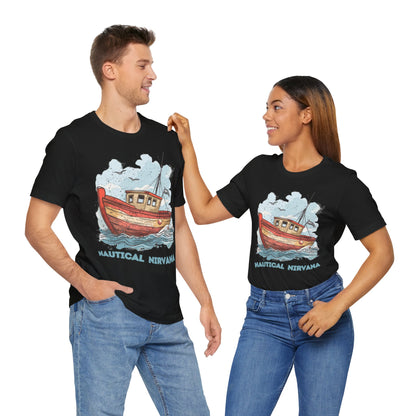 Aqua Blue Water Canal Boat T Shirt - US