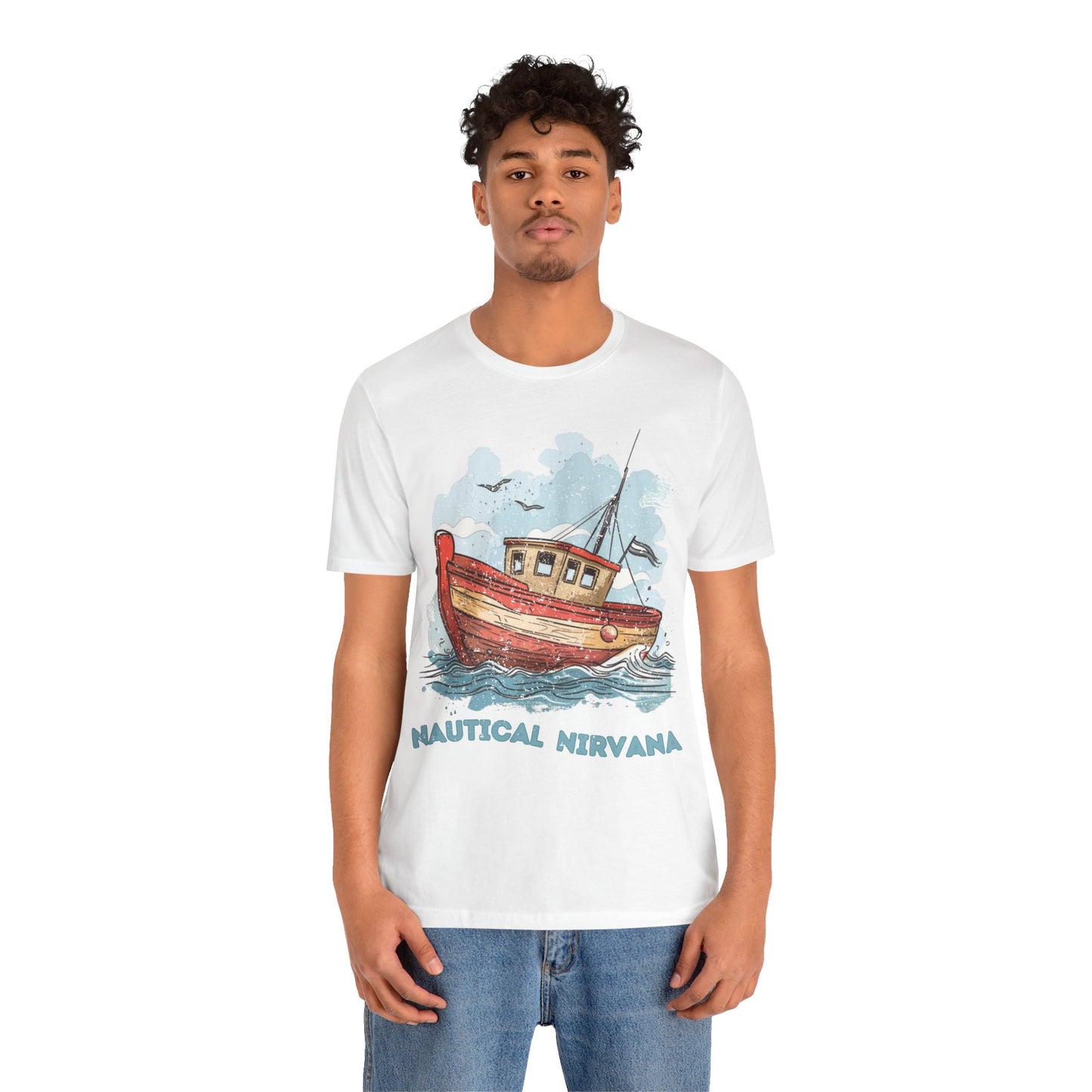 Aqua Blue Water Canal Boat T Shirt - UK