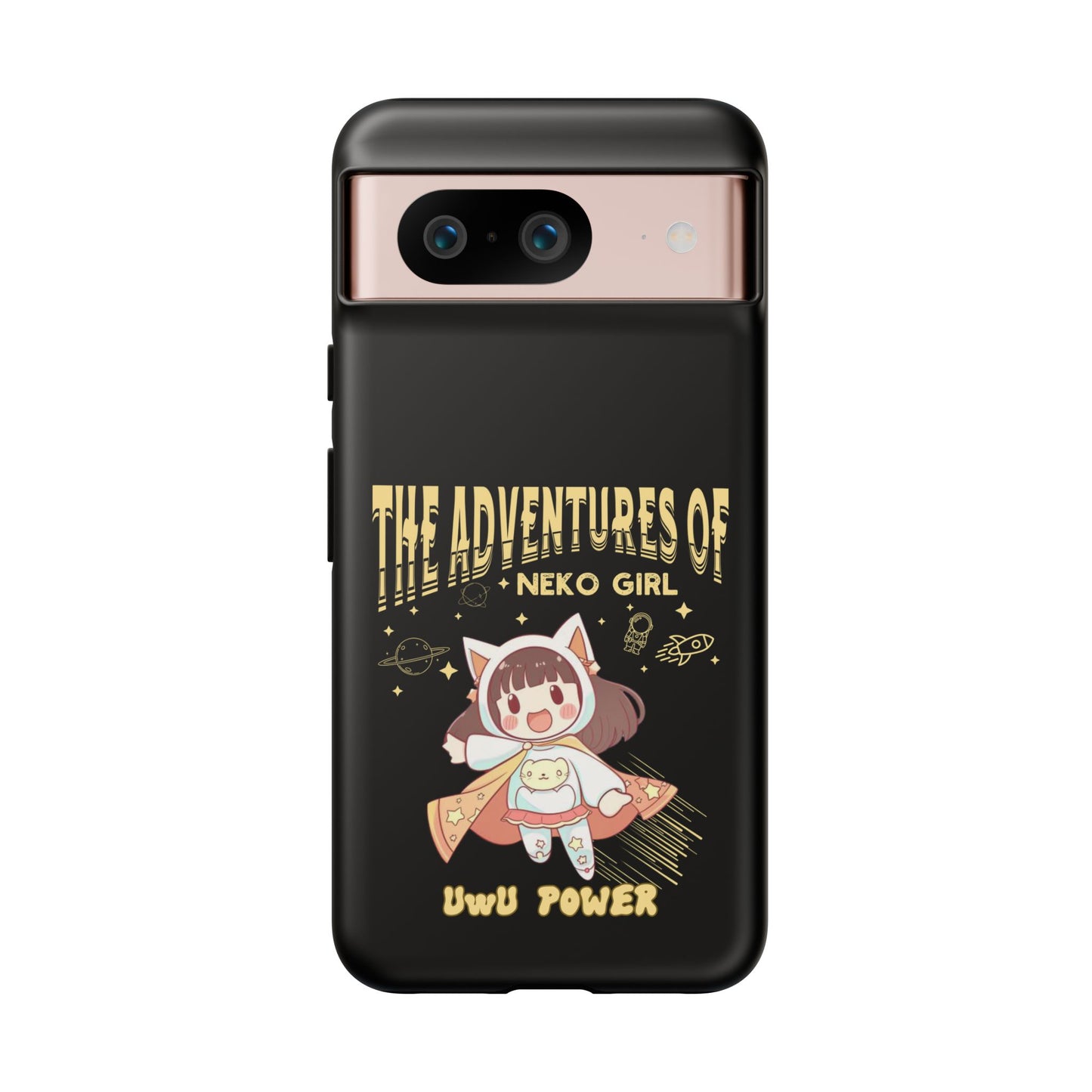 Cartoon Hero Anime Cat Meme Girl Phone Case, iPhone, Pixel, Samsung