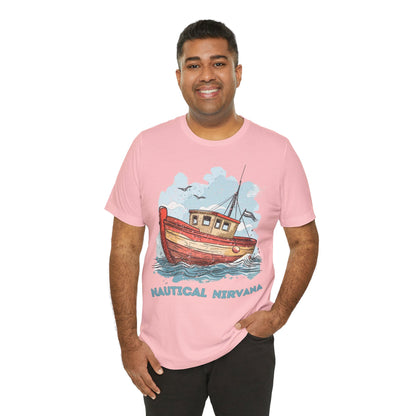 Aqua Blue Water Canal Boat T Shirt - US