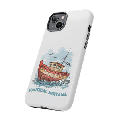 Aqua Blue Water Canal Boat White Phone Case iPhone Pixel Samsung