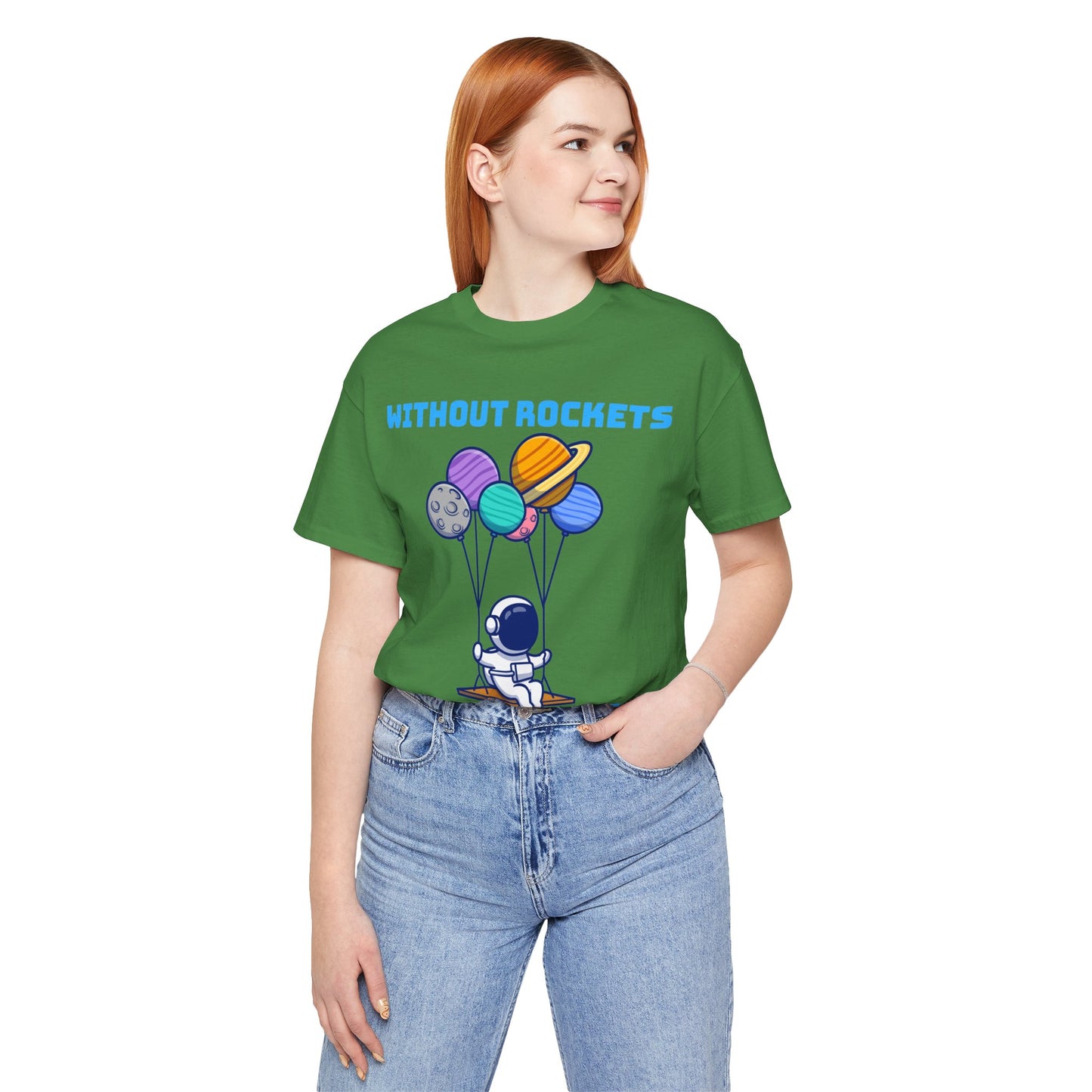 Funny Science Balloon Meme Astronaut Rocket T Shirt - UK