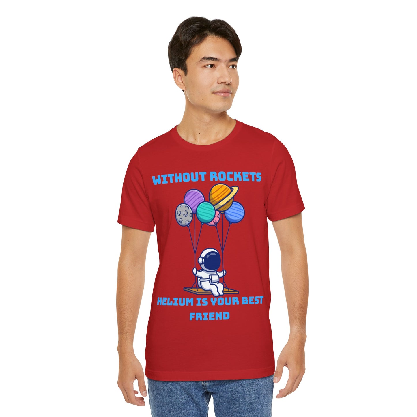 Funny Science Balloon Meme Astronaut Rocket T Shirt - UK