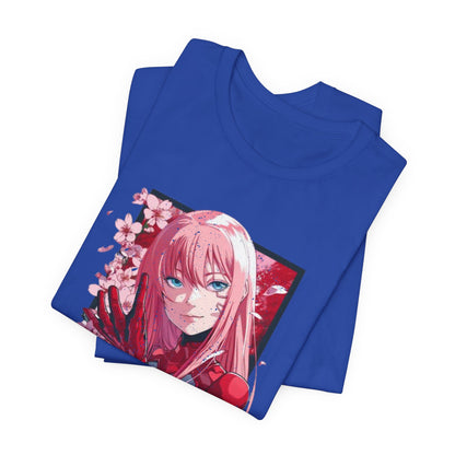 Cute Anime Pink Haired Woman Red Space Gloves T Shirt - US