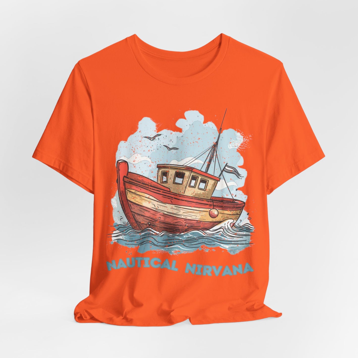 Aqua Blue Water Canal Boat T Shirt - US