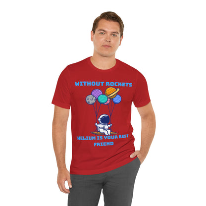 Funny Science Balloon Meme Astronaut Rocket T Shirt - UK