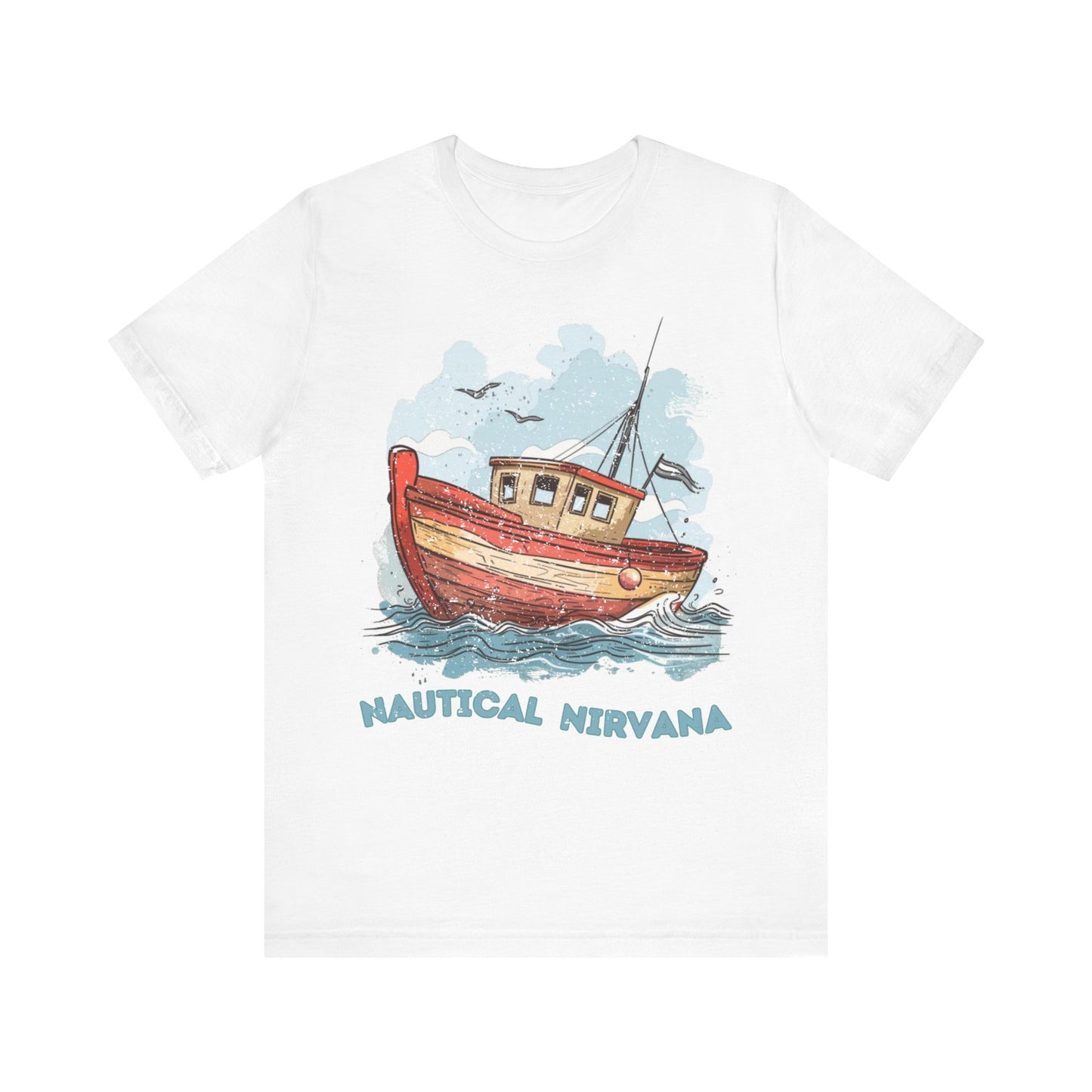 Aqua Blue Water Canal Boat T Shirt - US